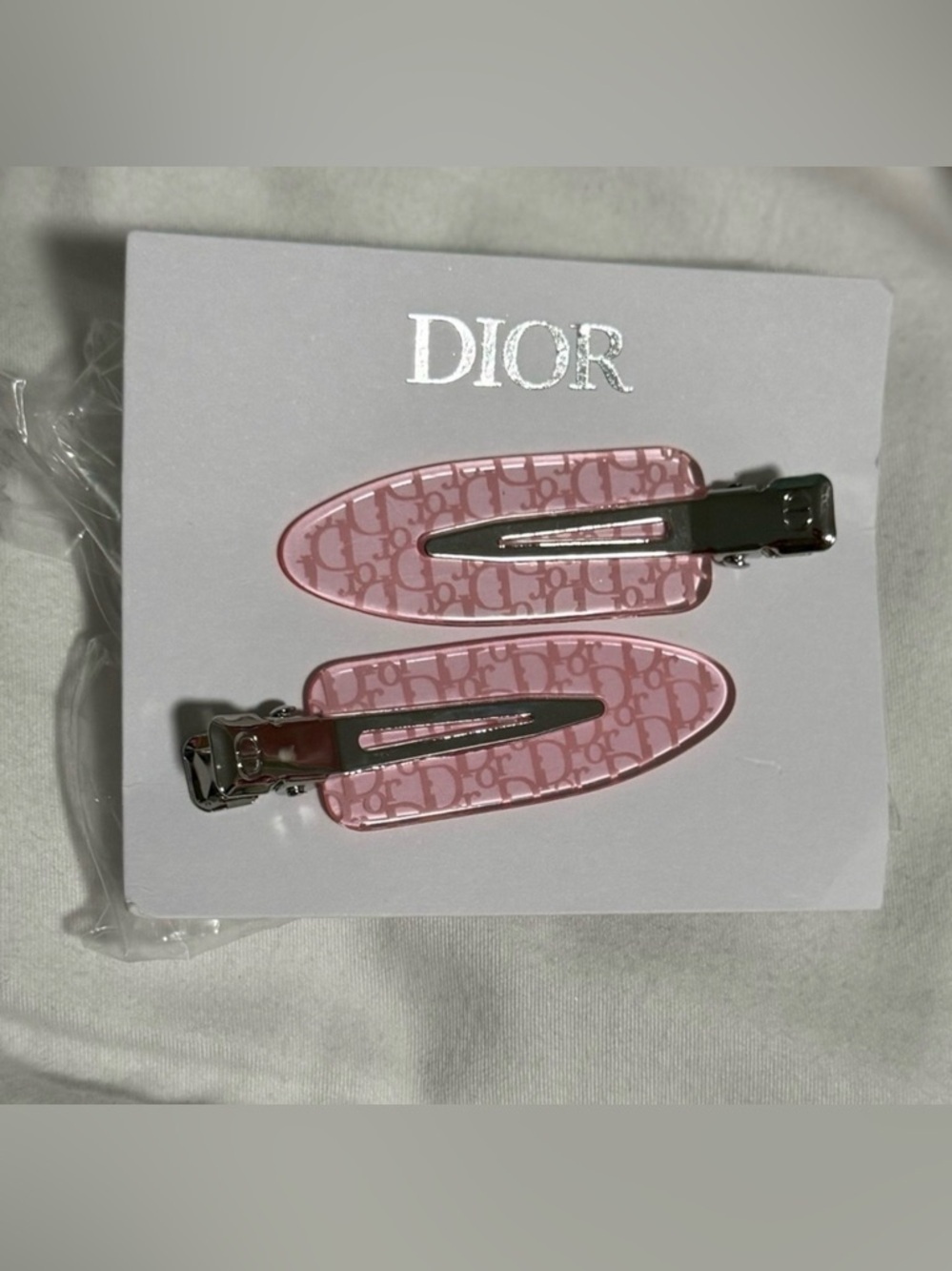 Dior Beauty Silver and Pink Hair Clips!